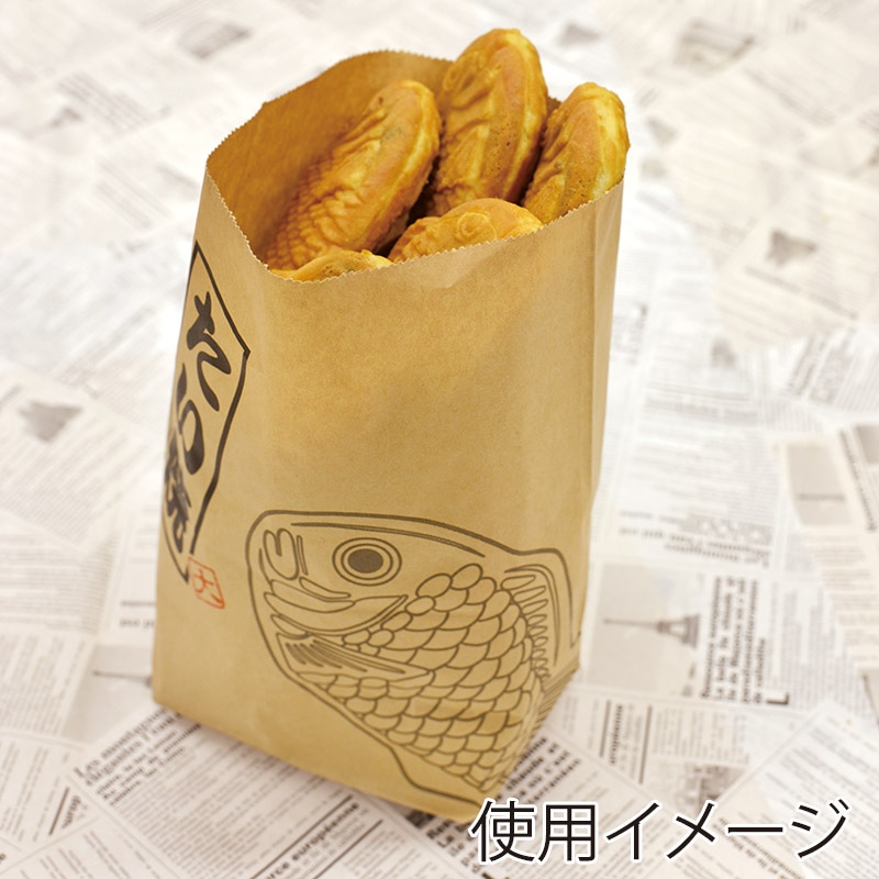 【業務用】【パン包材】大阪ポリエチレン販売　たいやき用亀甲袋　2029　215(マチ90)×215　1000枚/ケース×2ケース