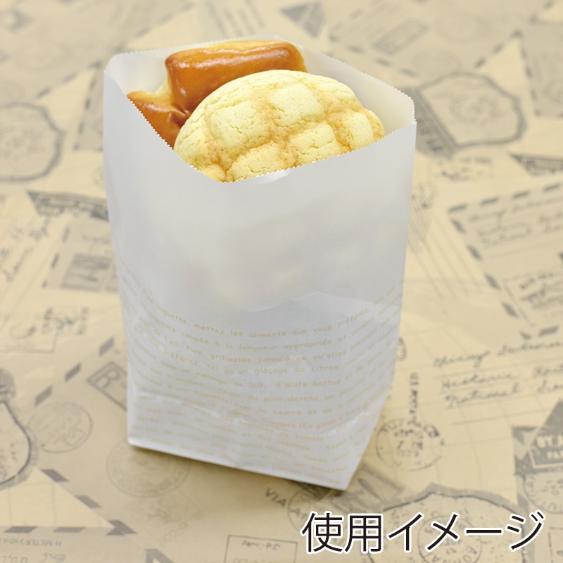 【業務用】【パン包材】大阪ポリエチレン販売　No.416 亀甲袋レシピ柄 L　2030　215(マチ90)×215　1000枚入り