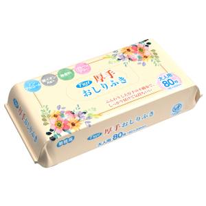 業務用　ケース販売　尚美堂　フジナップ　フジ厚手おしりふき 　20300　180×200mm　1440枚(80枚×18袋)/ケース×3ケース