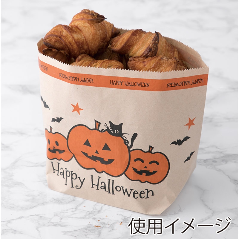 【業務用】【パン包材】大阪ポリエチレン販売　亀甲袋(ハロウィン柄)　2034　215×90×145　100枚/ケース×11ケース