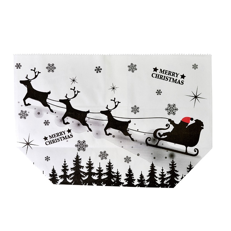 【業務用】【パン包材】大阪ポリエチレン販売　亀甲袋(クリスマス柄) A柄　2036　215×90×145　100枚/ケース×11ケース