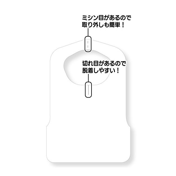 業務用　不織布エプロン 白　小 F型中　2000枚(25枚×80袋)/ケース×4ケース　介護　ハンバーグ　服汚れ防止