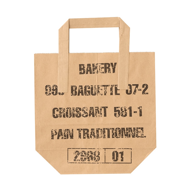 【業務用】【パン包材】大阪ポリエチレン販売　HANDLE BAG(ベーカリー柄) No.427 S(ベーカリーC)　2065　215(マチ90)×215　400枚入り