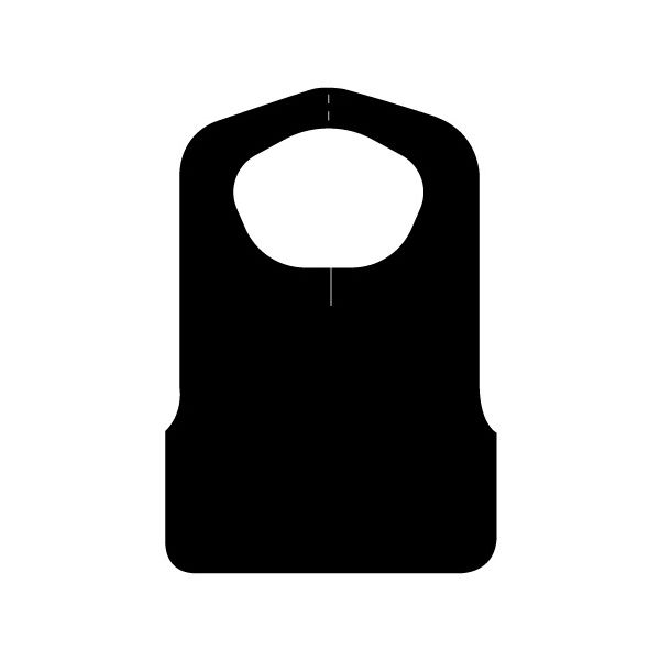 業務用　不織布エプロン 黒　小 F型中　2000枚(25枚×80袋)/ケース×4ケース　介護　ハンバーグ　服汚れ防止