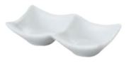 業務用 陶磁器 14cm 皿 14cm二連皿 白[137×70×32]