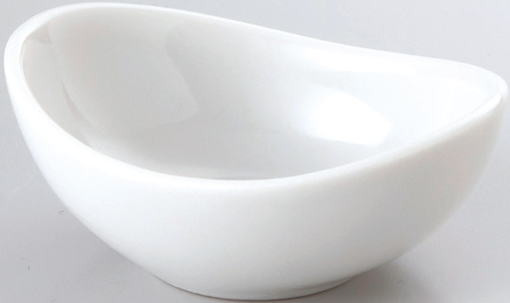 雪白 白 9cmビーンズボール 9.2×7×3.8cm