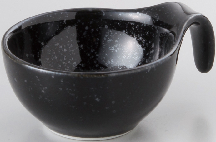 天河 黒御影 9cm手付プチボール 黒御影 8.8×6.8×4cm