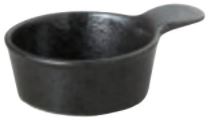 業務用 陶磁器 12cm 小鉢 12cm手付小鉢　黒耀[122×87×36]