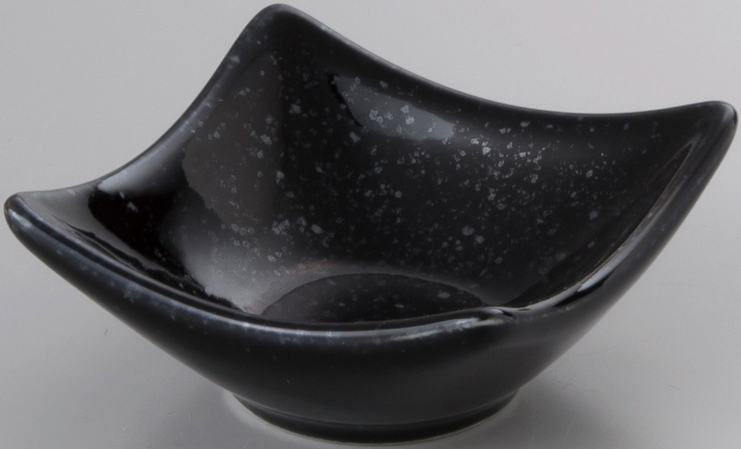 天河 黒御影 7cm正角皿 黒御影 7×7×3.2cm