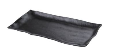 業務用 陶磁 31cm 皿 31cm焼物皿 黒耀[310×173×29]