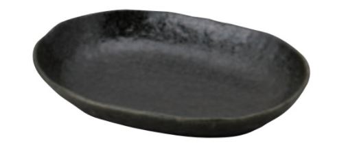 業務用 陶磁器 23cm 皿 23cm楕円皿 黒耀[229×166×36]
