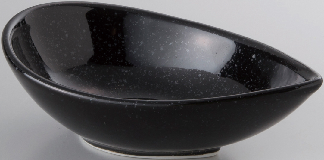 天河 黒御影 14cm片口鉢 黒御影 14×8.6×4.5cm