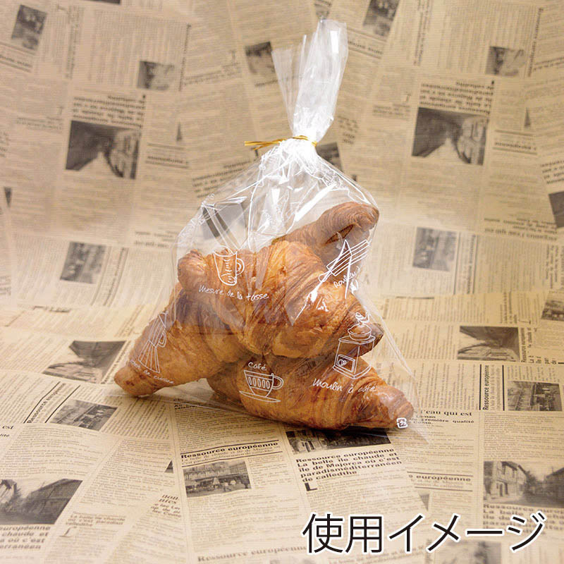【業務用】【パン包材】大阪ポリエチレン販売　OPP袋 キッチン雑貨柄　2744　OP0.03×230×320　1000枚入り