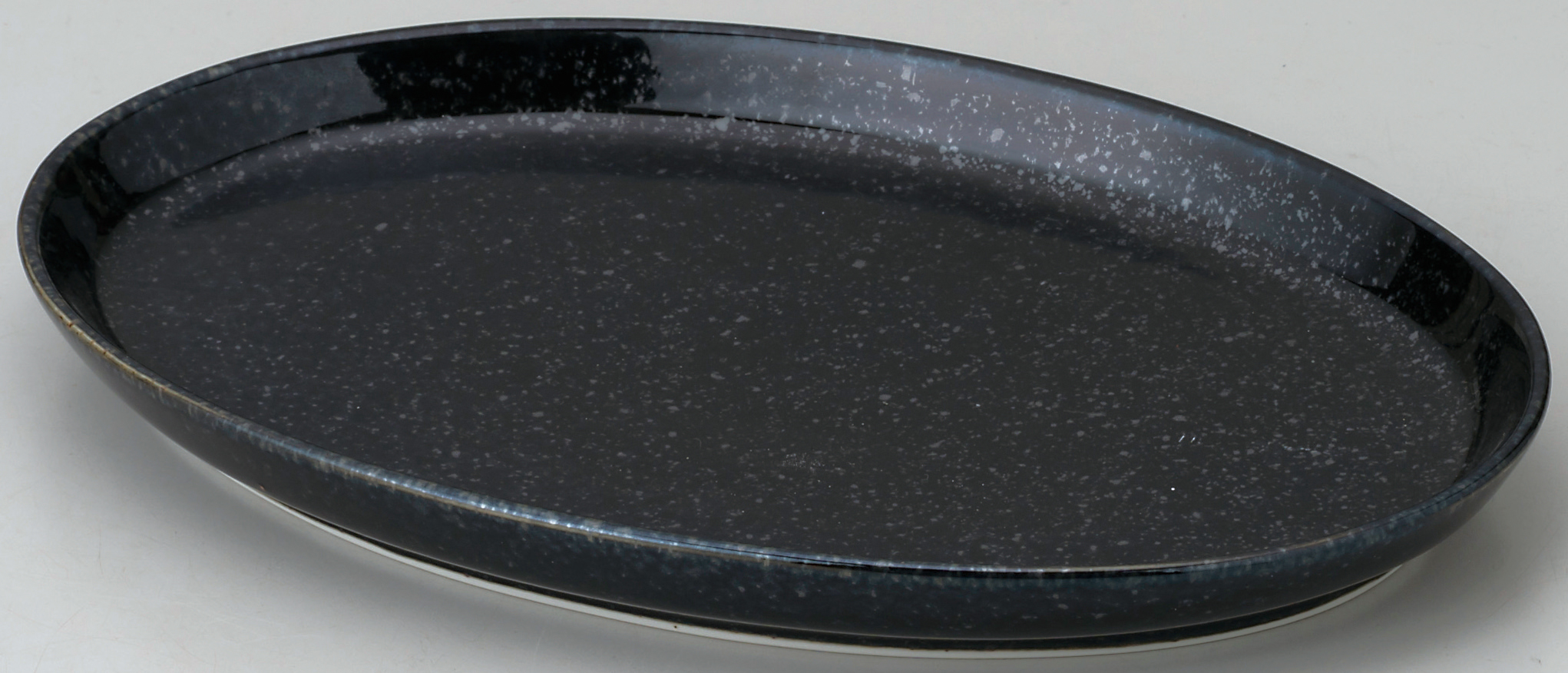 天河 黒御影 24cmプラター 黒御影 23.7×15.2×2.5cm