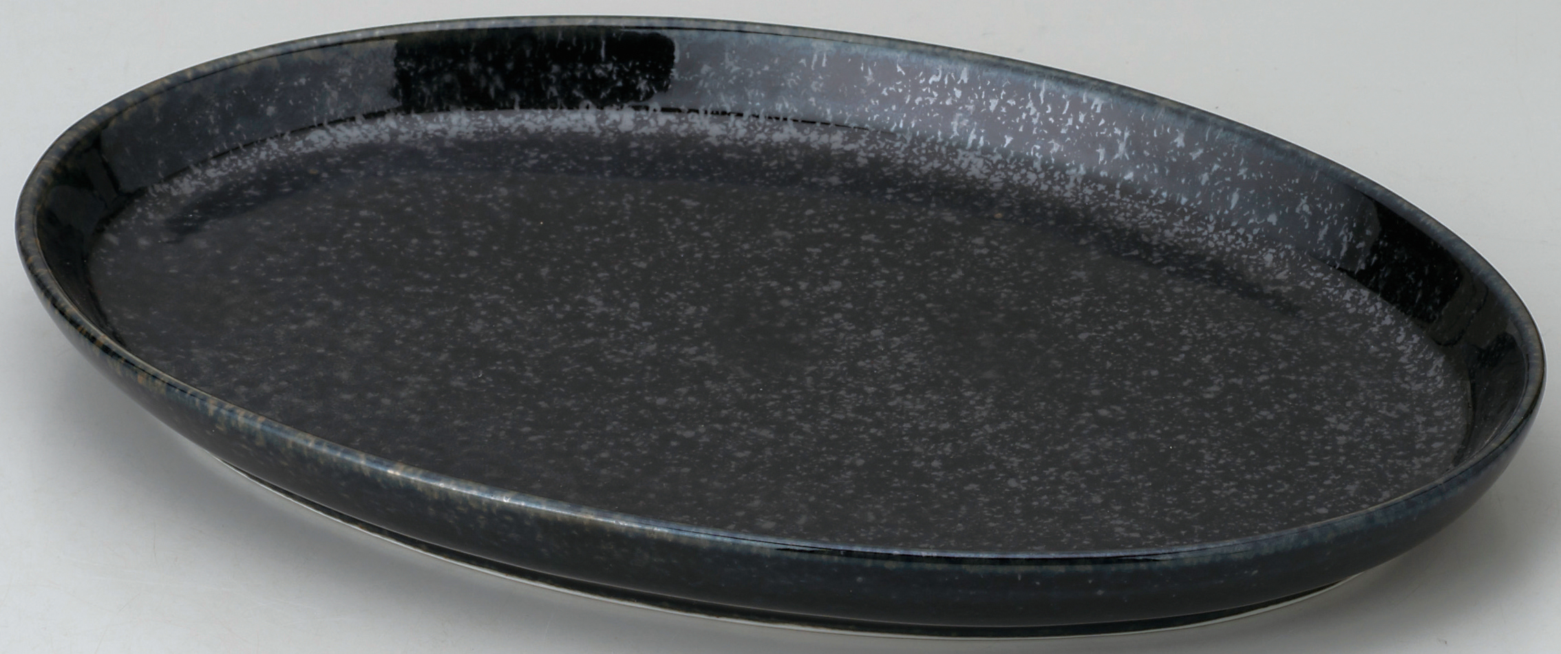 天河 黒御影 26cmプラター 黒御影 26.2×17×2.8cm