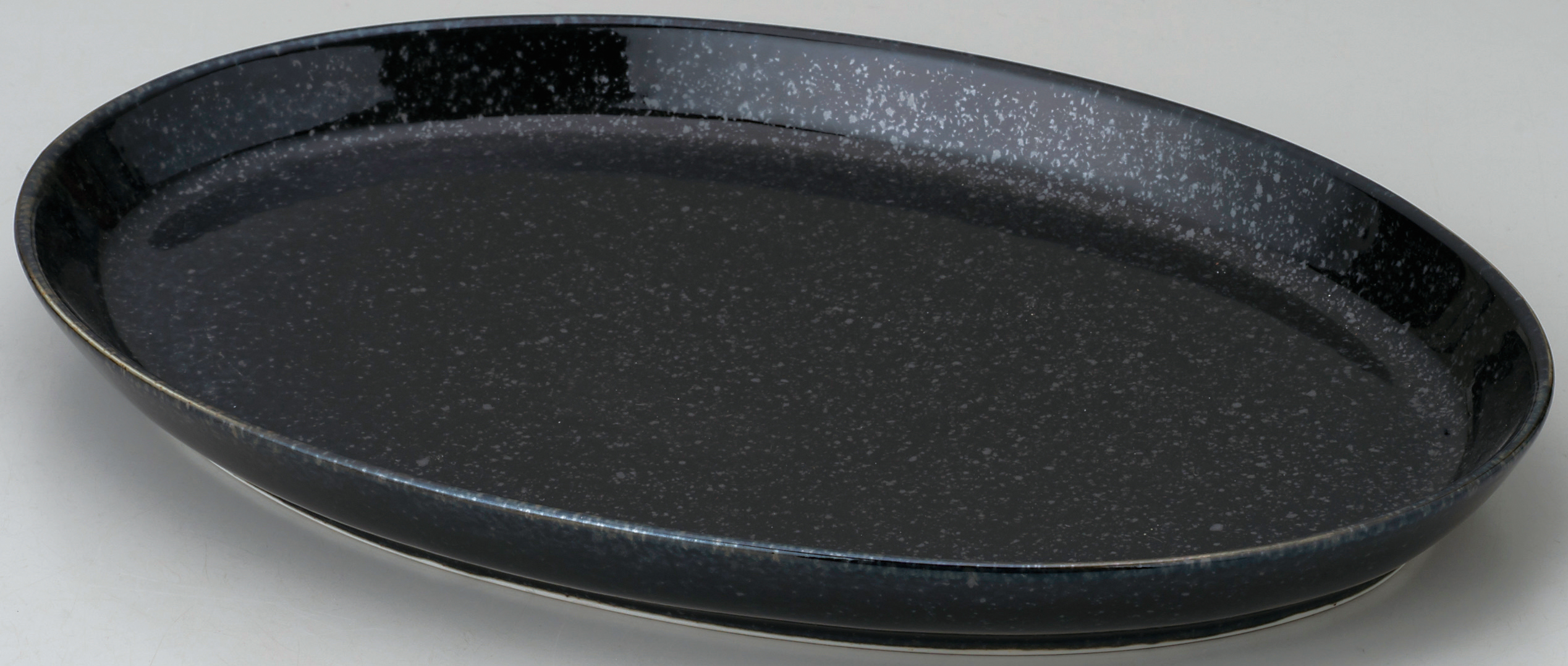 天河 黒御影 32cmプラター 黒御影 32×20.5×2.6cm