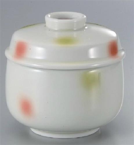 【有田焼】茶碗蒸　二色吹グリーンピンク　身・蓋　1個　商品番号:2-1511-2【代引き不可】