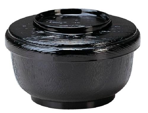 【ABS樹脂】【飯器】欅一人飯器　黒内朱　親・蓋　1個　商品番号:2-330-7【代引き不可】