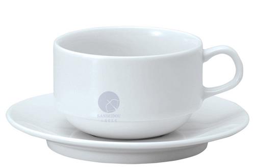 【白磁】スタック　カプチーノ碗　アルミナ磁器　磁器　食器　31109001　W77*H72(mm)　240(cc)【代引き不可】