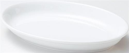 【白磁】31cmだ円深皿　アルミナ磁器　磁器　食器　41420001　W314*D222*H44(mm)【代引き不可】