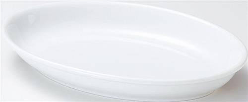 【白磁】36cmだ円深皿　アルミナ磁器　磁器　食器　41440001　W355*D245*H50(mm)【代引き不可】
