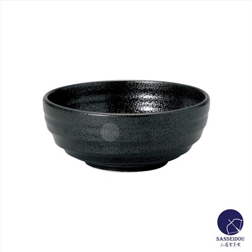 アルミナ磁器　4.8寸深鉢　黒耀　磁器　食器　86345071　W142*H60(mm)【代引き不可】