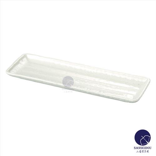アルミナ磁器　長角ケズリ22cm　粉引　磁器　食器　86613073　W220*D100(mm)【代引き不可】