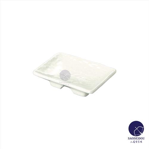 アルミナ磁器　たたき千代口　粉引　磁器　食器　86618073　W108*D77*H26(mm)【代引き不可】