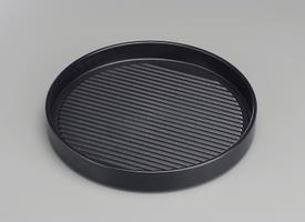 【耐熱ABS樹脂】 丸型肉皿　黒　22cm　食器　厨房　調理　器具　YA3-82-2　φ220*H40(mm)　【代引き不可】