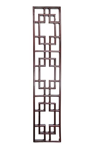 【格】西字格　ニシジカク　両面塗装　濃い赤色　装飾品　内装　本場　飾り　中華　木製　B-60　W200*H1000