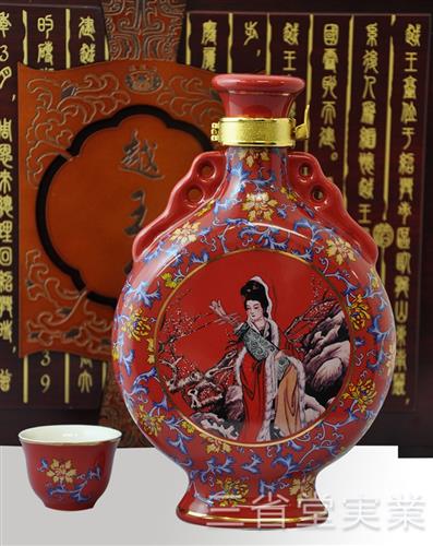 【送料無料(本州限定)・代引不可】越王台陳年25年花彫酒 [壺]　15度　600ml×4本　SK0067　1554-9021