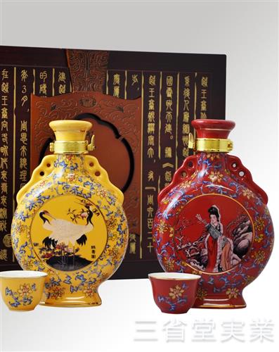 【送料無料(本州限定)・代引不可】越王台陳年 30年・25年 花彫酒 (壷) 300ml 15度 2本セット×8本　SK0104　1582-6021