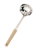 業務用 ステンレス 6.5cm 穴明お玉 アイボリー[サイズ65×55 全長226]