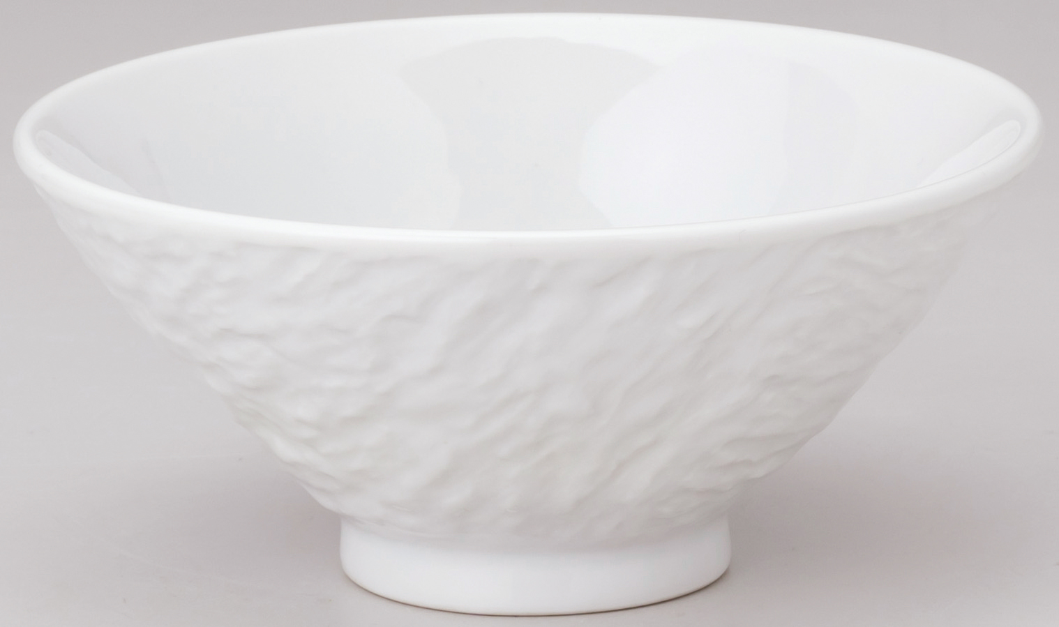石目 白 飯碗 14.1×6.4cm・390cc