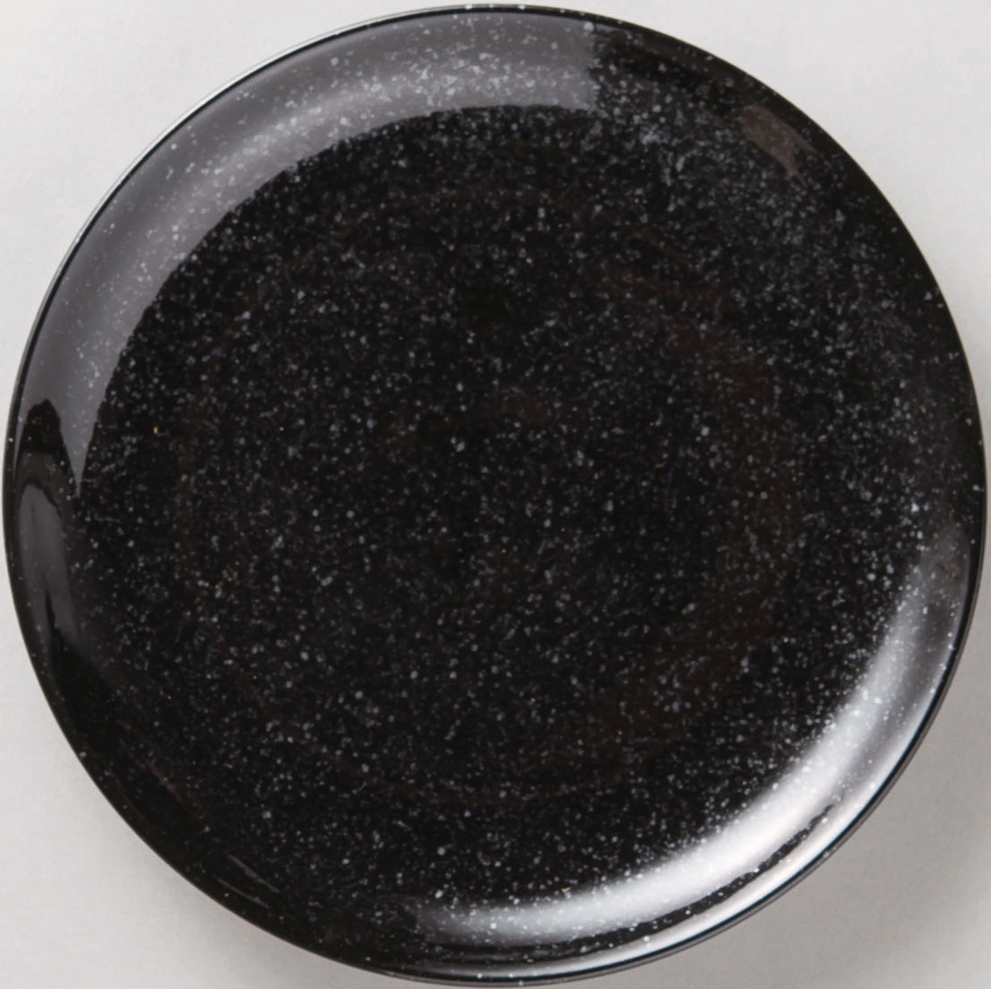 黒中華 メタ玉21cm皿黒御影