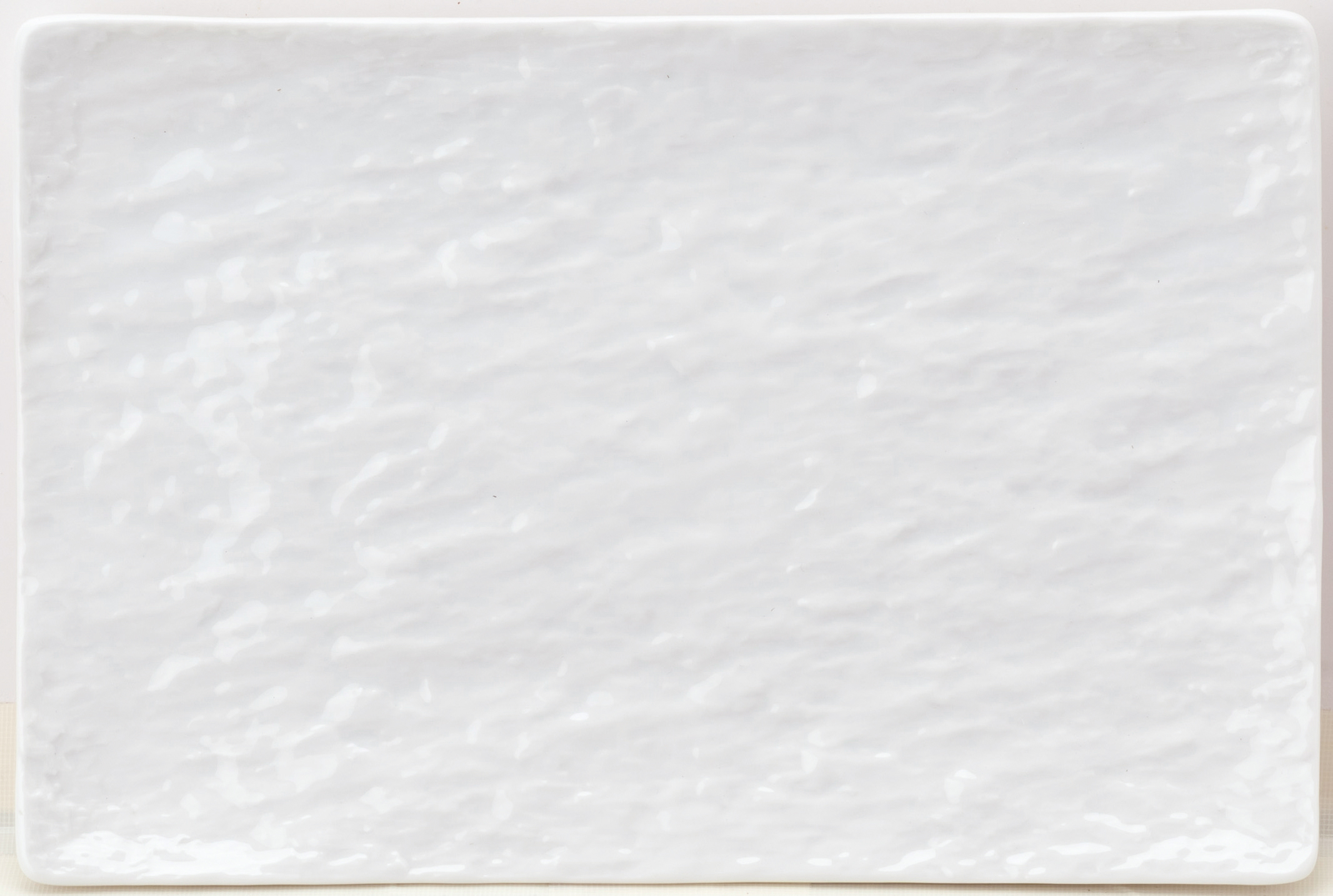 石目 白 25cm長角皿 24.5×16.3×2cm