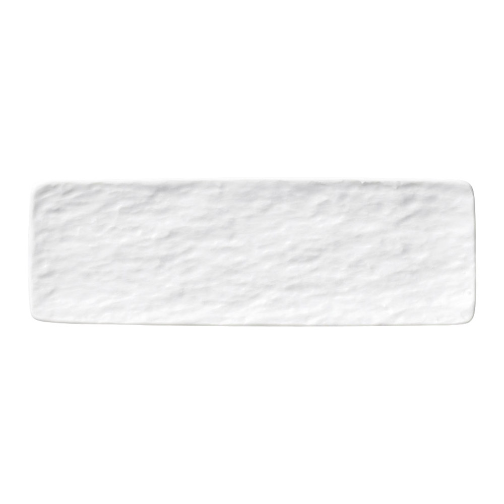石目 白 24cm細角皿 24.4×8.1×2cm