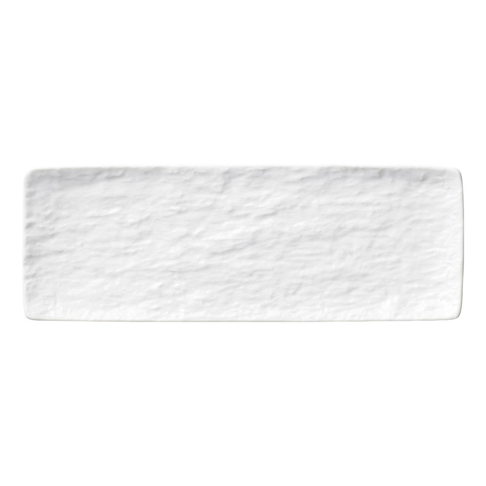 石目 白 30cm細角皿 30.3×11×2.5cm