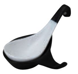 業務用 陶磁器 碗 碗レンゲ 黒耀[115×48・20cc]