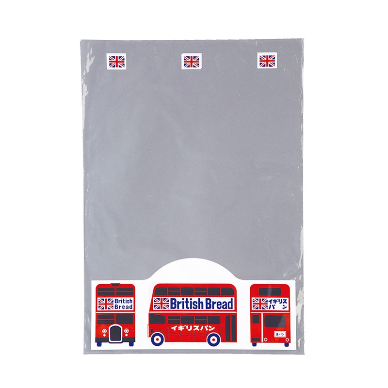 【業務用】【パン包材】大阪ポリエチレン販売　レトロ調新 No.106 イギリスバス　4070　CP0.03×250×345(55+55)底GZ　1000枚入り