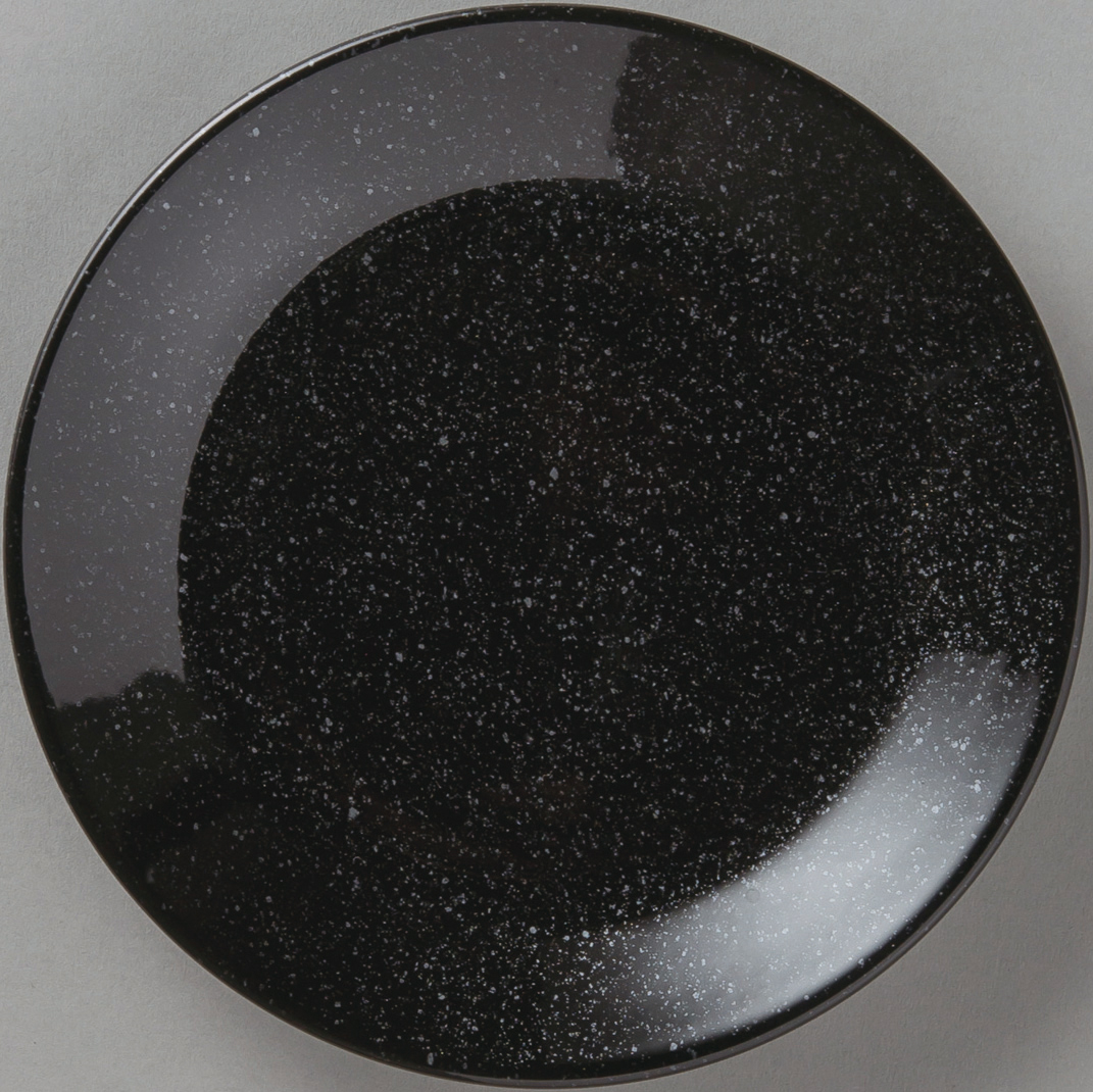 水明 黒御影 19cm皿 黒御影 19.8×2.4cm