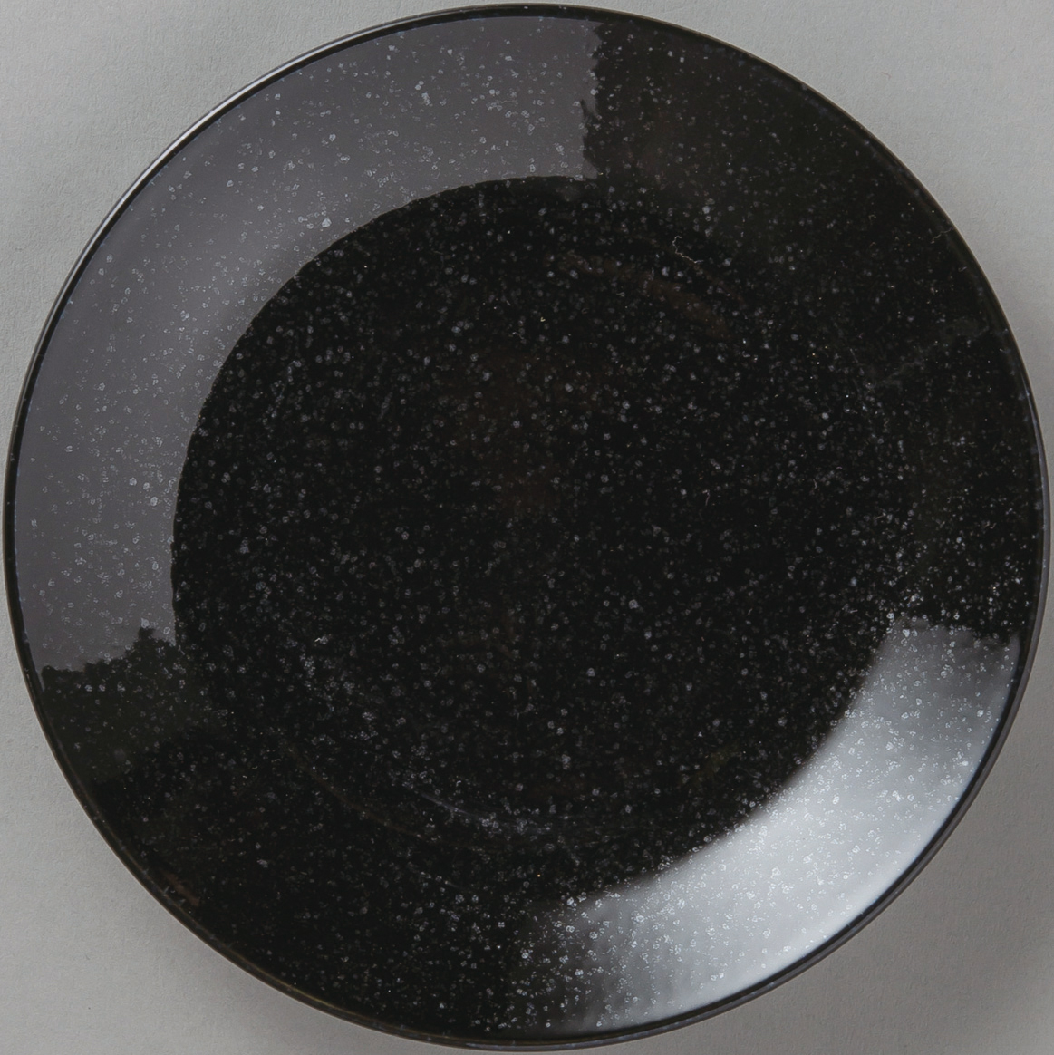 水明 黒御影 21cm皿 黒御影 21.6×2.7cm