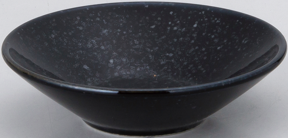 水明 黒御影 11cm深皿 黒御影  11.2×3.2cm