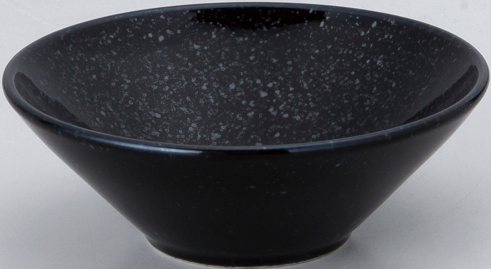 水明 黒御影 12cm浅ボール 黒御影  11.8×4.4cm