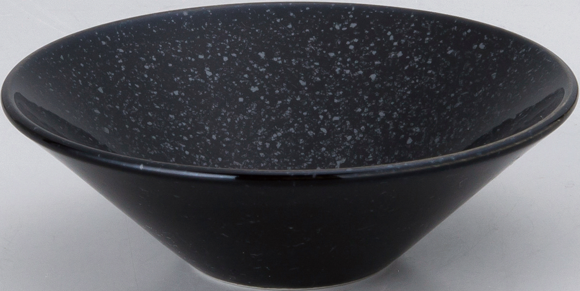 水明 黒御影 14cm浅ボール 黒御影  14.2×4.7cm
