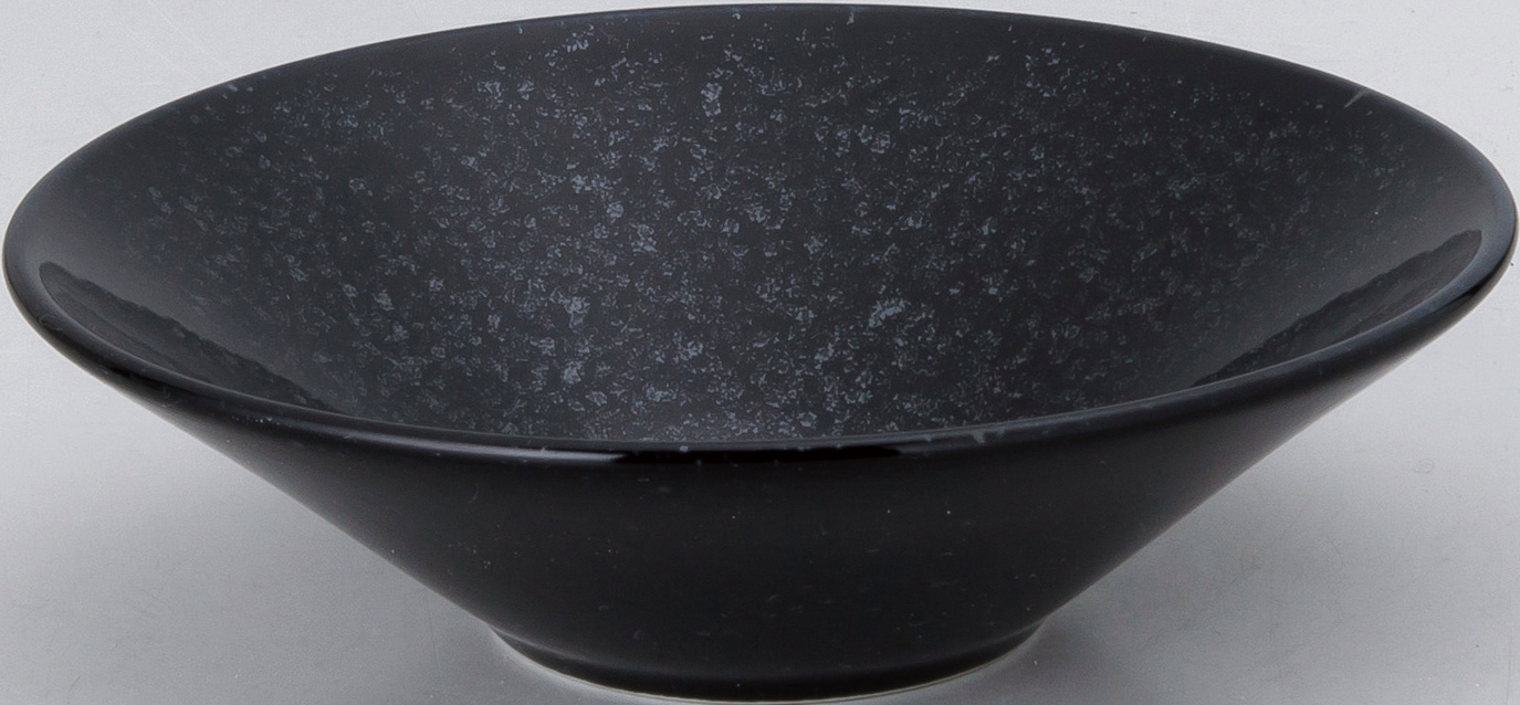 水明 黒御影 16cm浅ボール 黒御影  16.3×4.9cm
