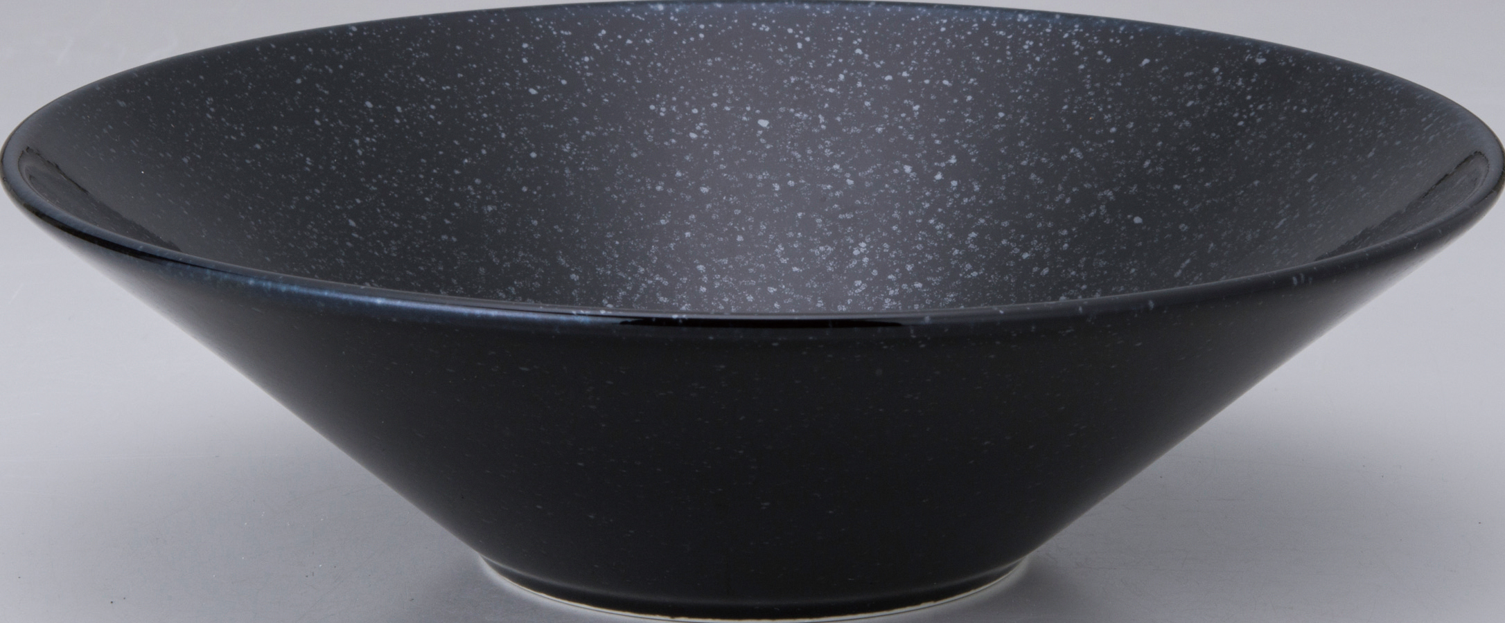 水明 黒御影 25cm浅ボール 黒御影  24.5×6.8cm・1,450cc