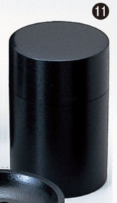 【代引不可】雅茶筒(72×115)黒乾漆 5-1243-11