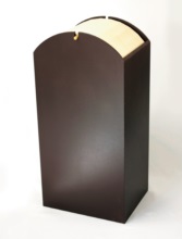 木製ゴミ箱 アーチ ブラウン 5-1269-15
