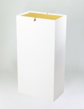 木製ゴミ箱 のっぽ ホワイト 5-1270-2